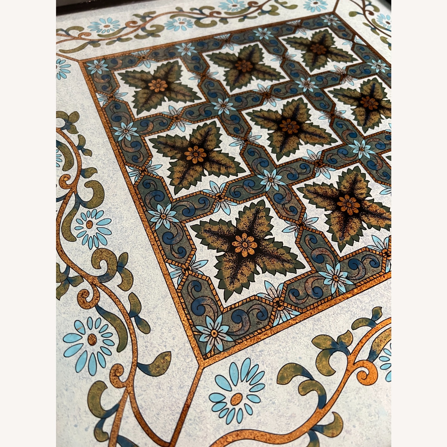 Blue & Gold Side Table - image-6