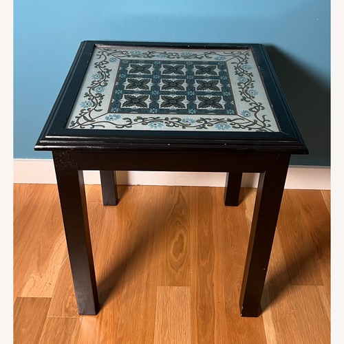 Used Blue & Gold Side Table for sale on AptDeco