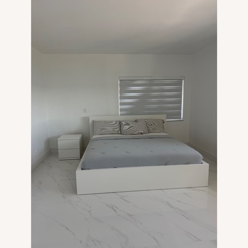 Used IKEA Malm White King Bed for sale on AptDeco