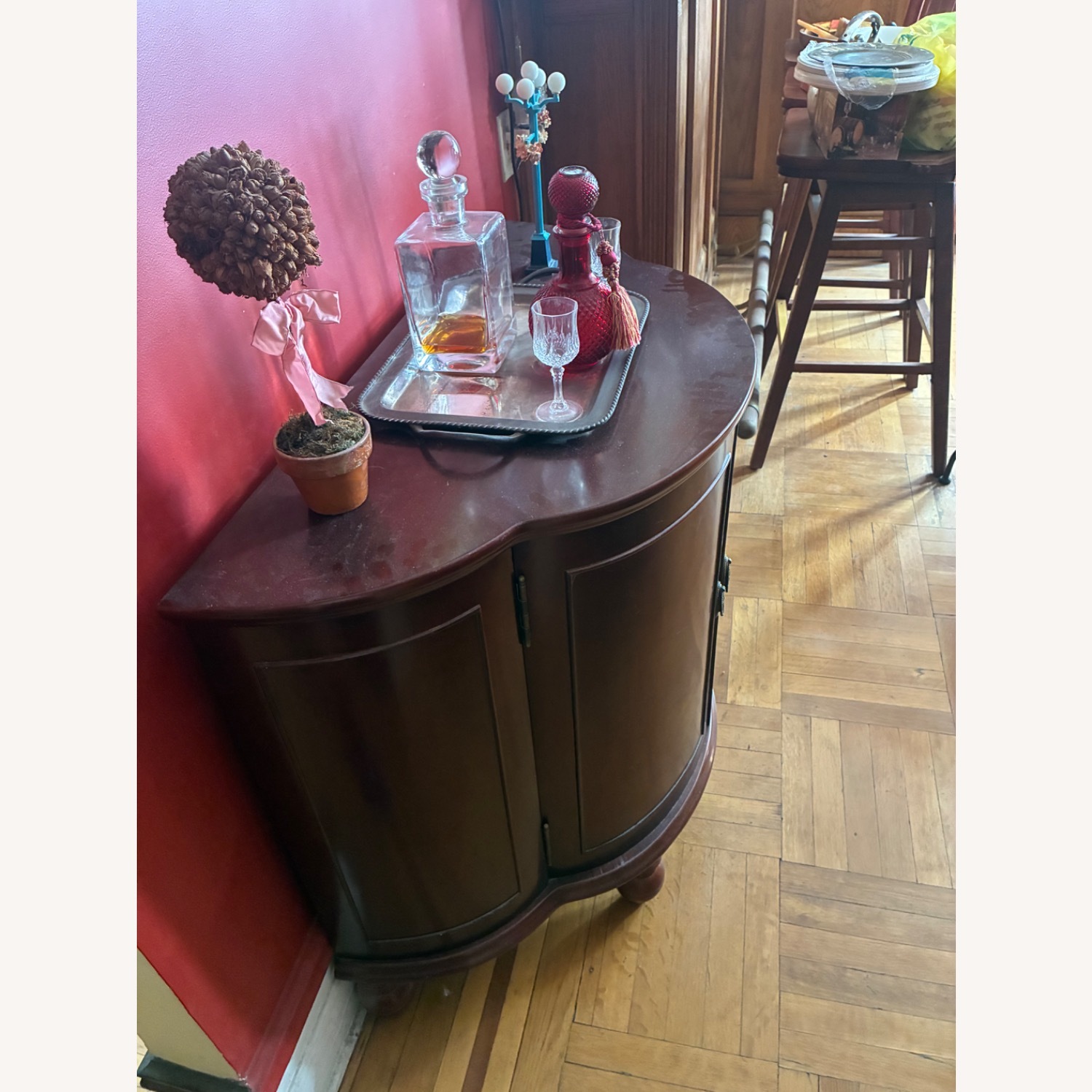 Bombay Co. Dark Brown Wood Bar Cabinet - image-3
