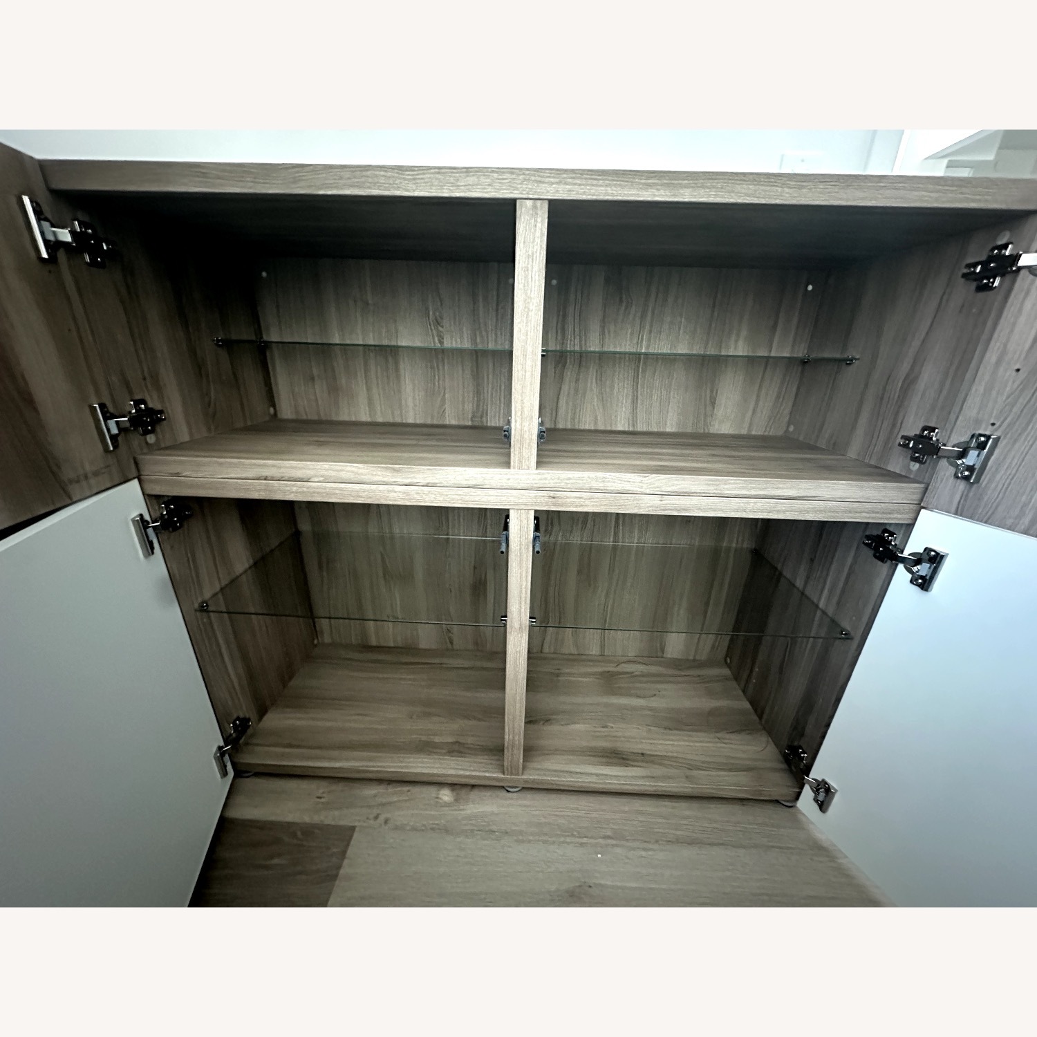 IKEA Custom Storage Cabinet – White & Natural Wood - image-6