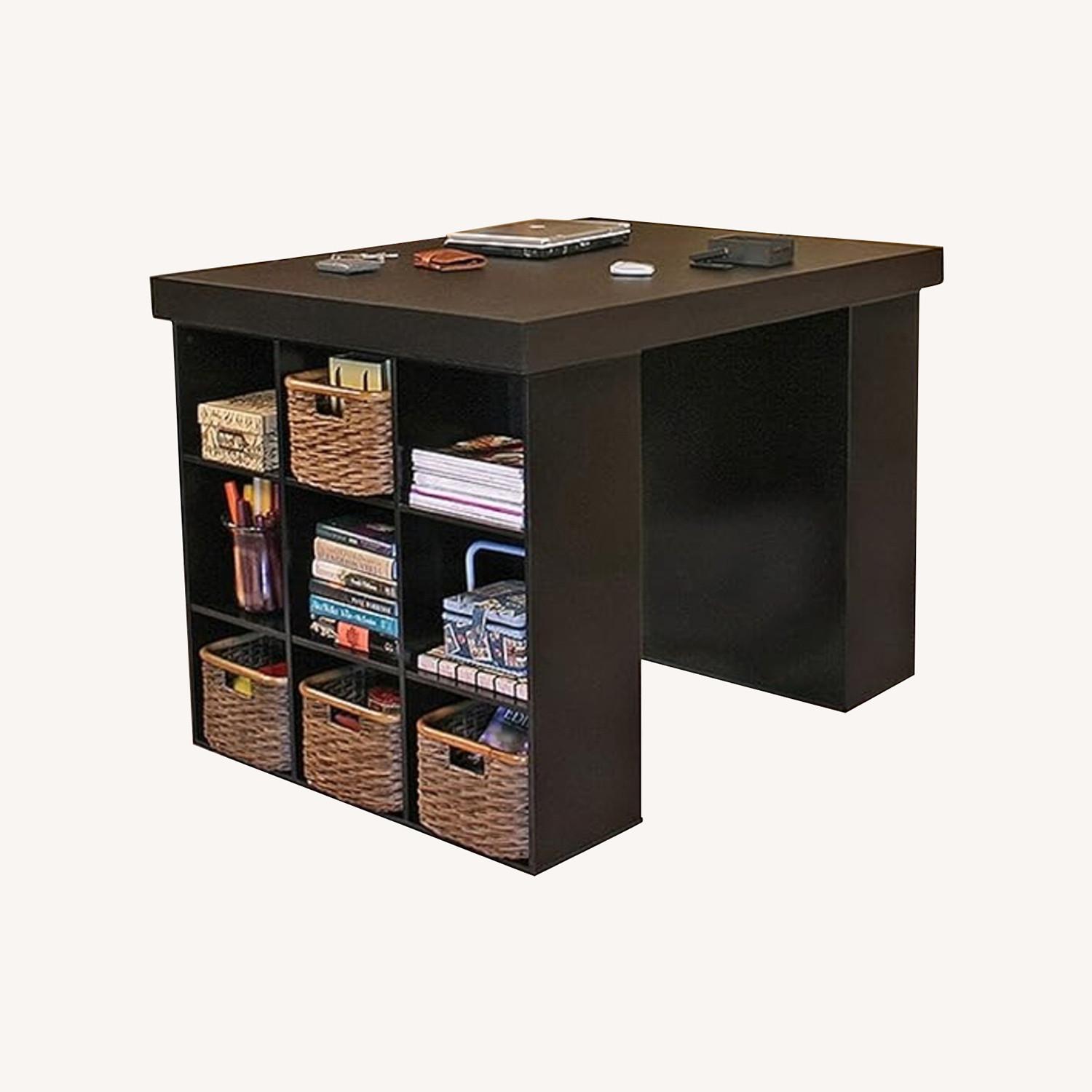 Venture Horizon Project Center Desk with Two 9-Cubby Bookcase - image-0