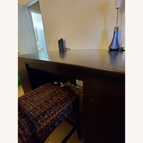 Used Venture Horizon Project Center Desk with Two 9-Cubby Bookcase  for sale on AptDeco