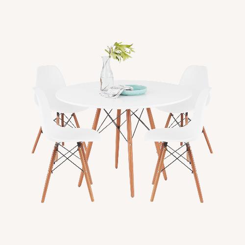 Used White Dining Set for sale on AptDeco