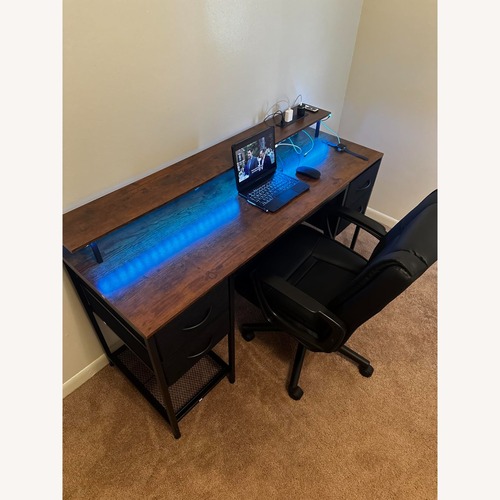 Used Modern Office/Gaming Desk with Drawers for sale on AptDeco