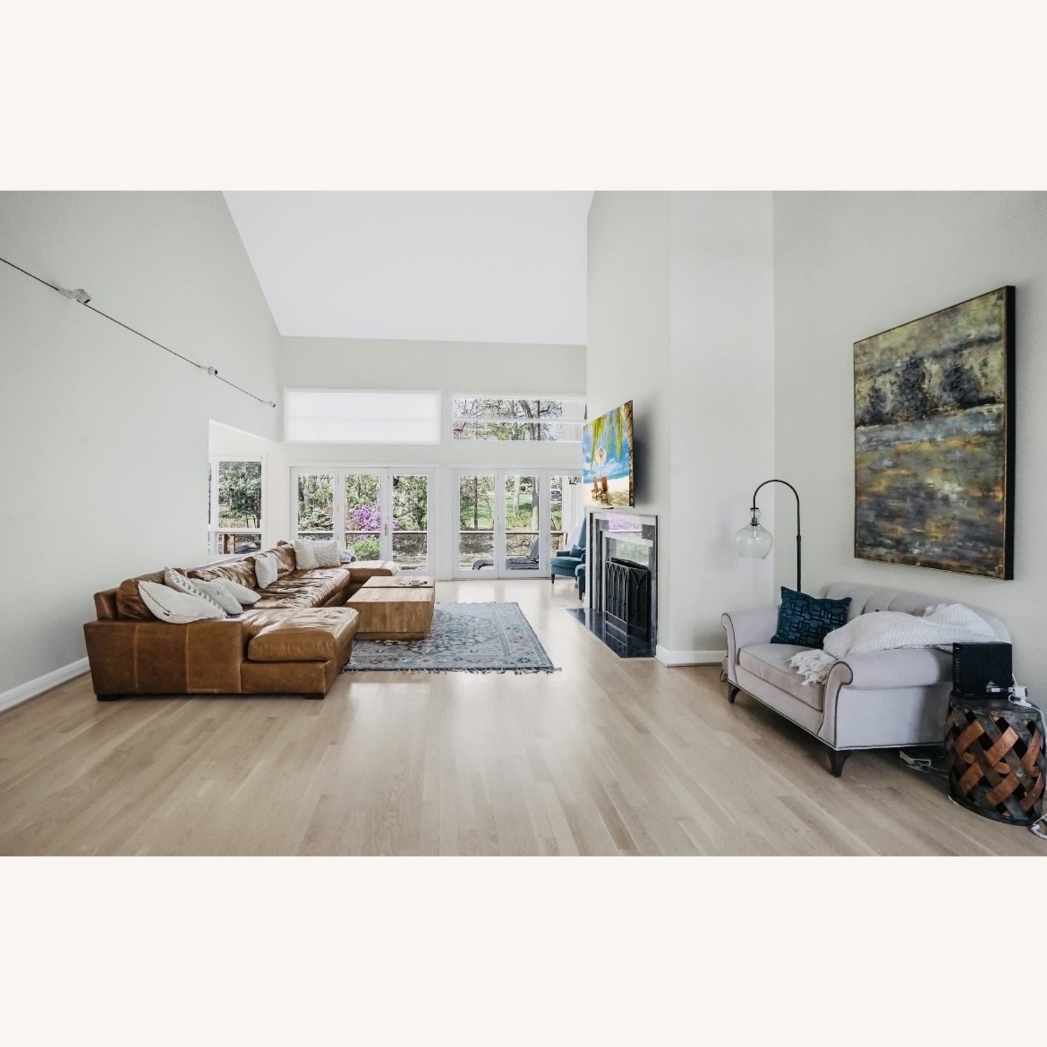 Restoration Hardware Sectional Leather Sofa - image-2