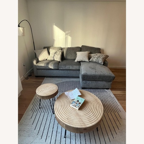 Used Bob's Discount Furniture Willow Grey 3 Seater Sectional for sale on AptDeco