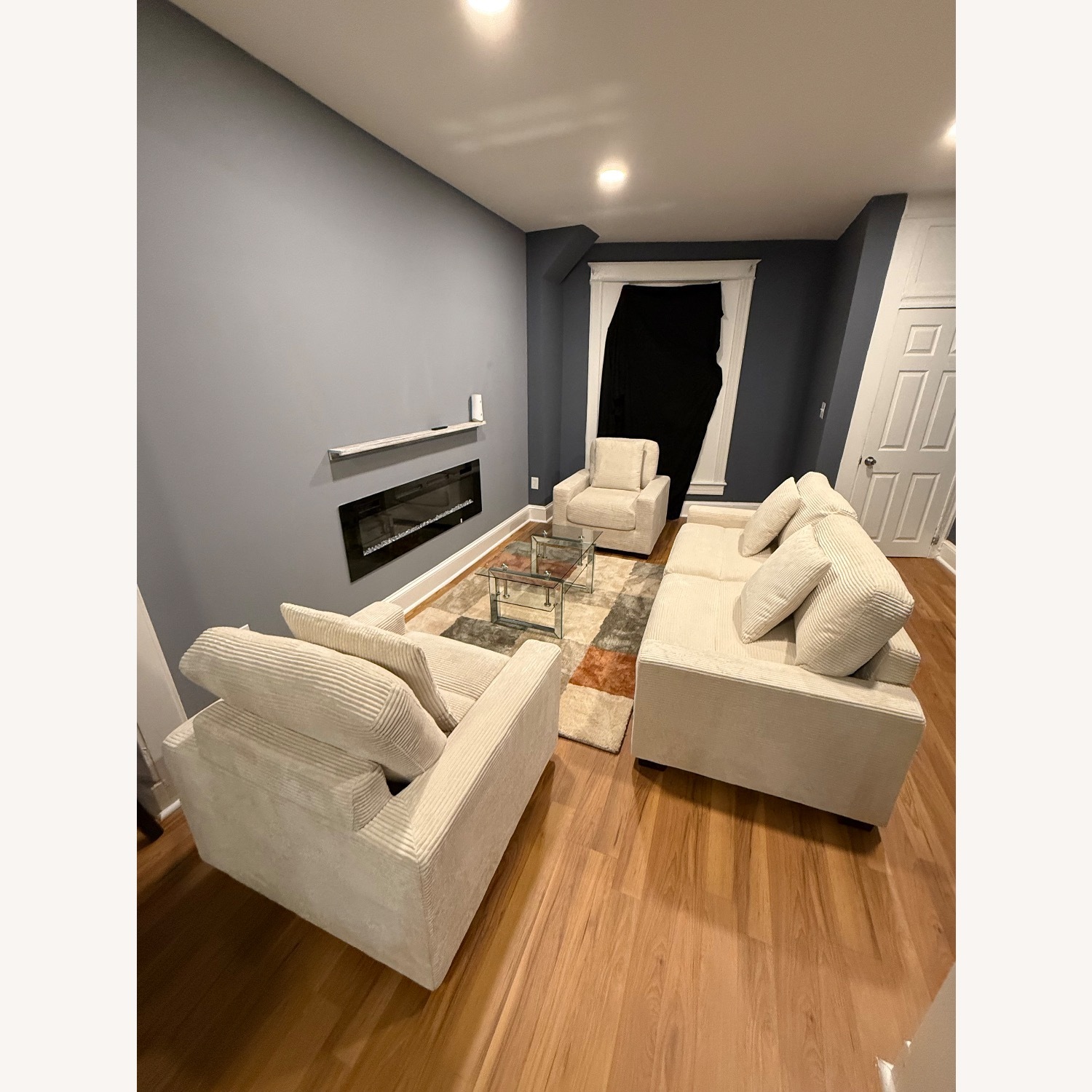 Cream Two Seater Loveseat - image-2