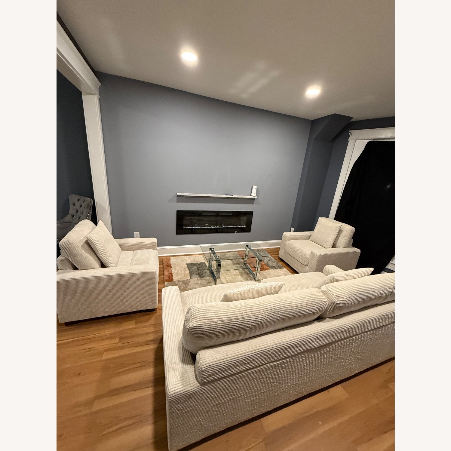 Cream Two Seater Loveseat - image-1