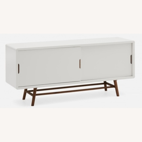 Used Structube 2-Door Sideboard W Elm Wood Legs for sale on AptDeco