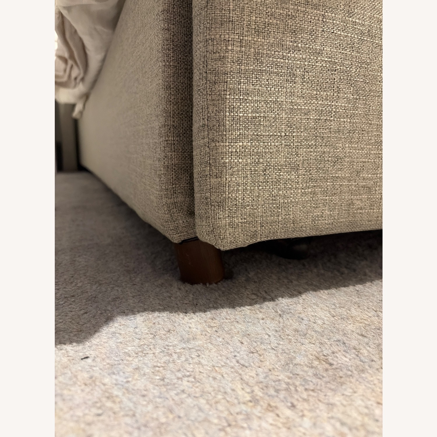 Pottery Barn Light Gray Fabric Queen Bed - image-4