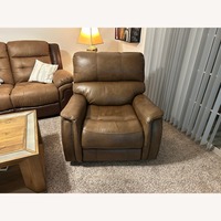 Light Brown Leather Armchair