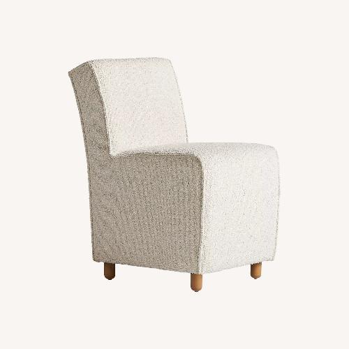 Used Anthropologie White Boucle Dining Chairs for sale on AptDeco