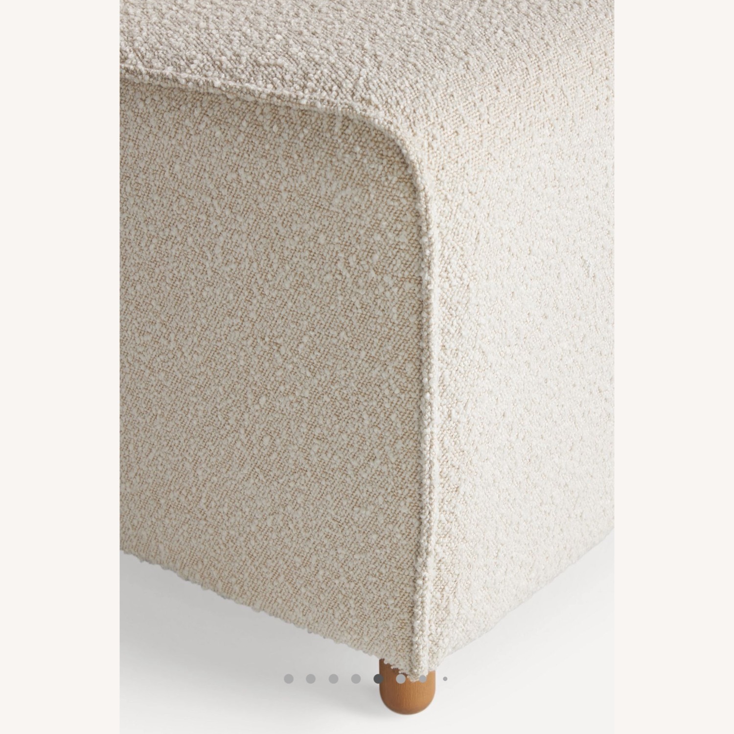 Anthropologie White Boucle Dining Chairs - image-5