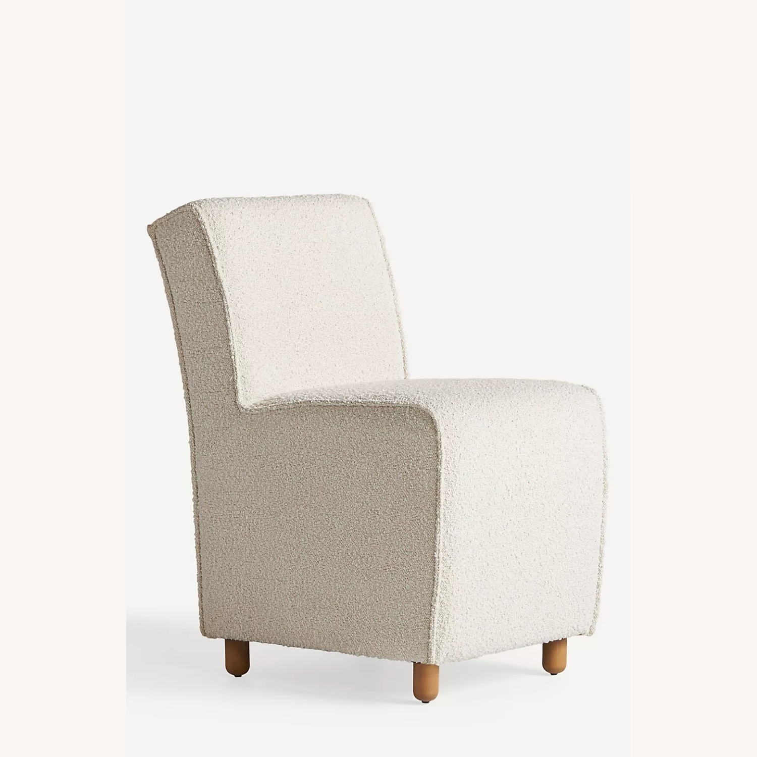 Anthropologie White Boucle Dining Chairs - image-7