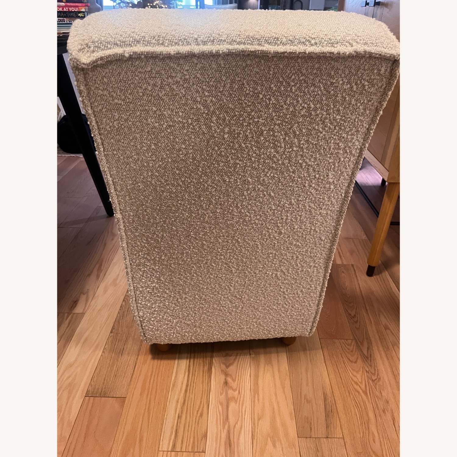 Anthropologie White Boucle Dining Chairs - image-3