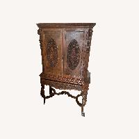 Dark Brown Wood Armoire