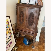 Dark Brown Wood Armoire