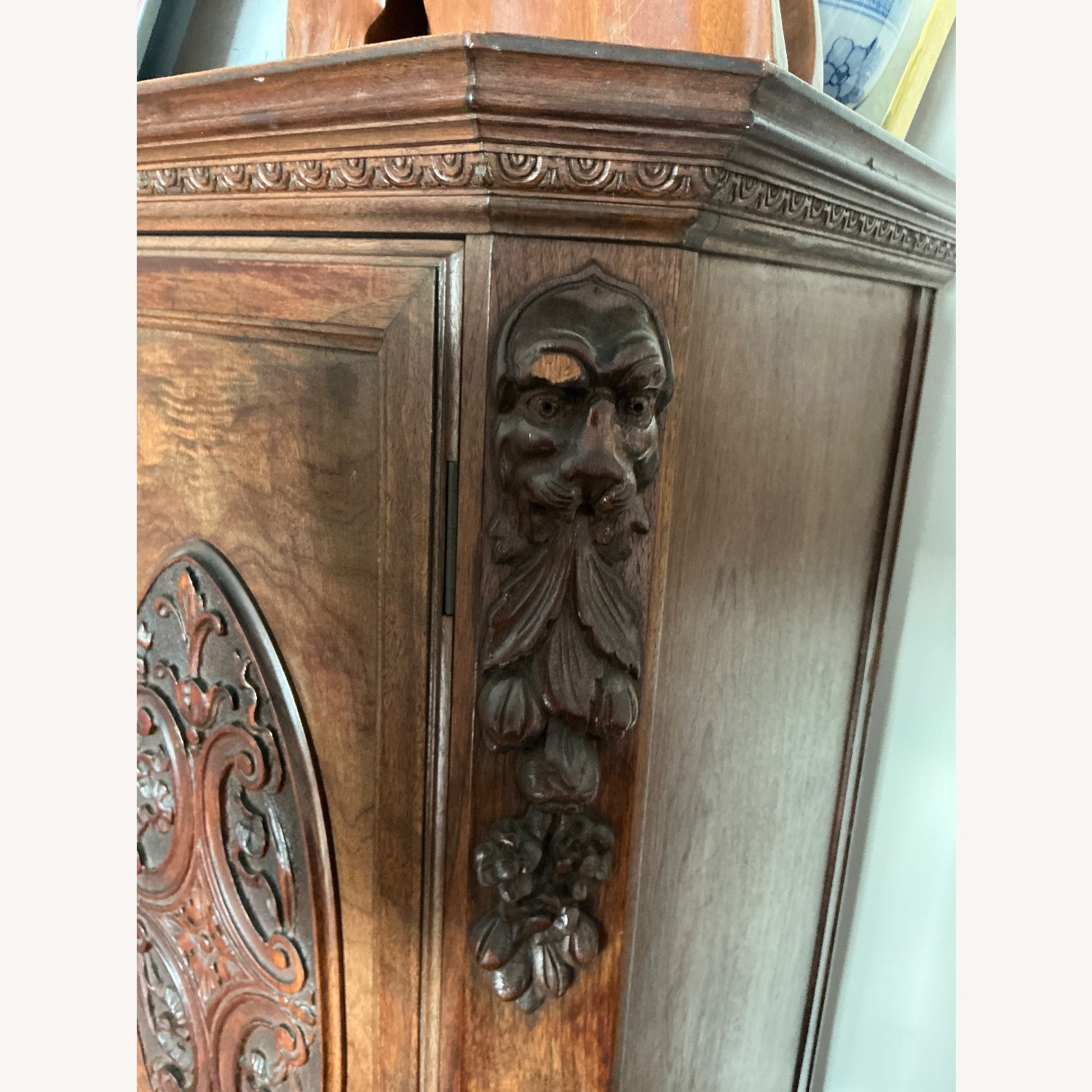 Dark Brown Wood Armoire - image-3