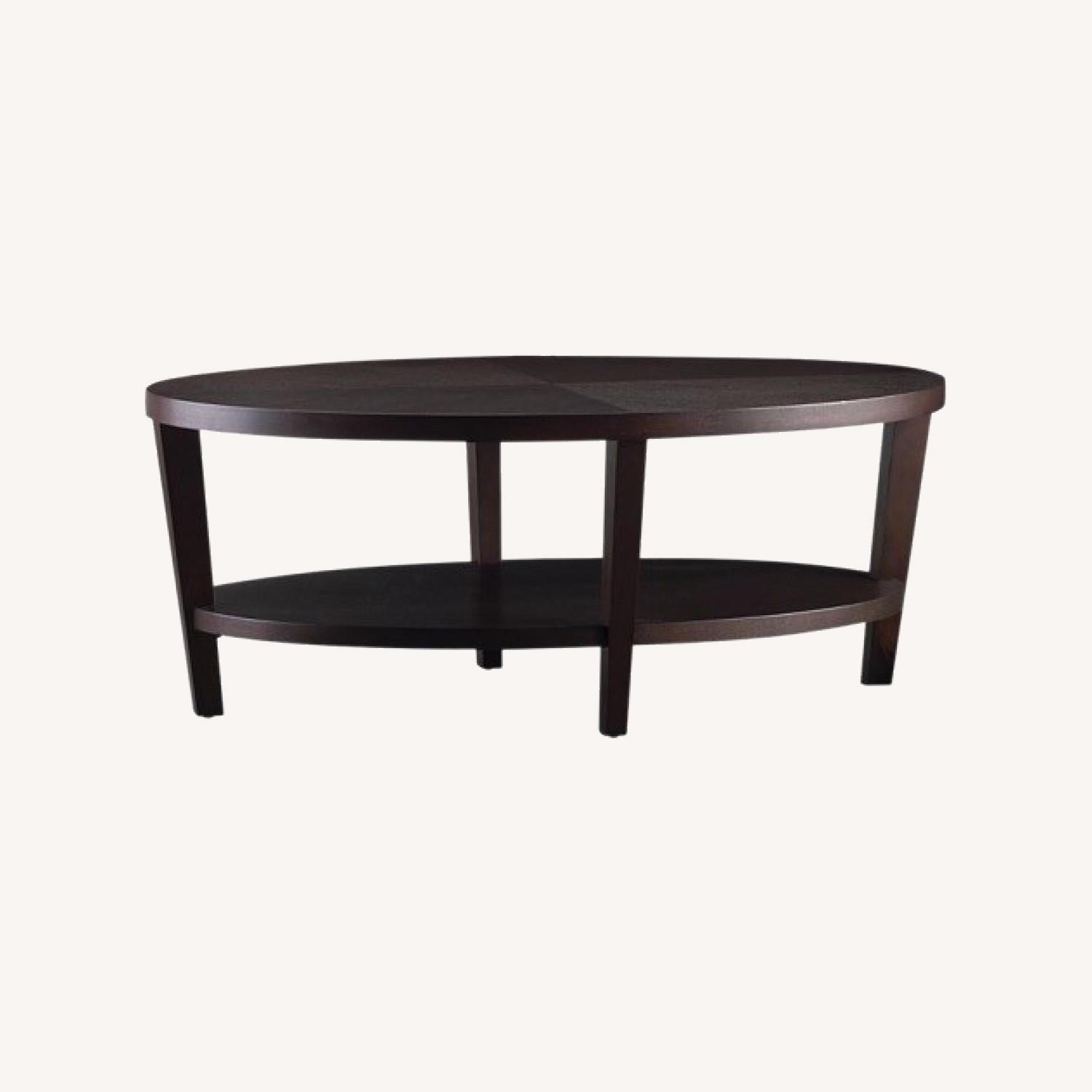 Dark Brown Wood Coffee Table - image-0