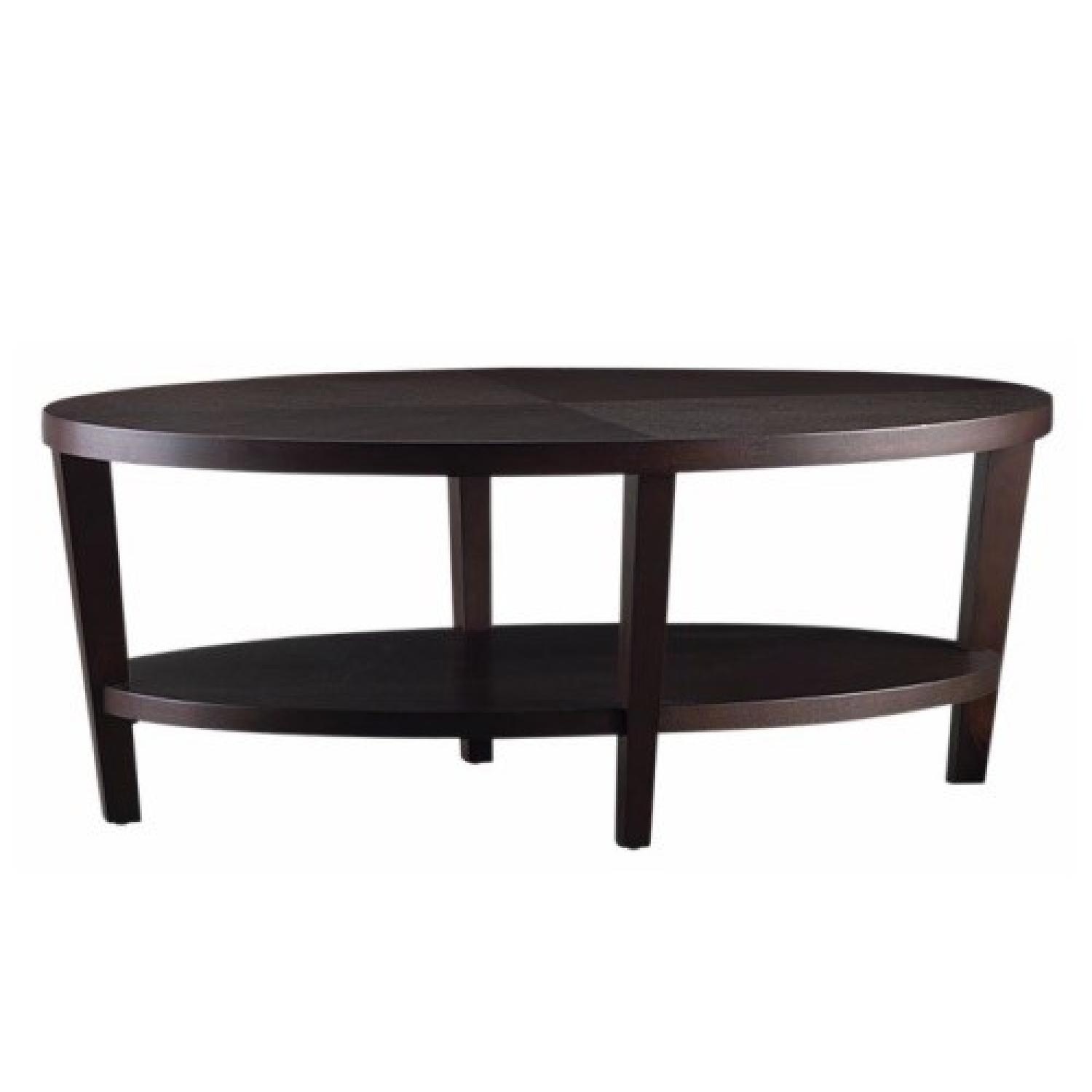 Dark Brown Wood Coffee Table - image-0