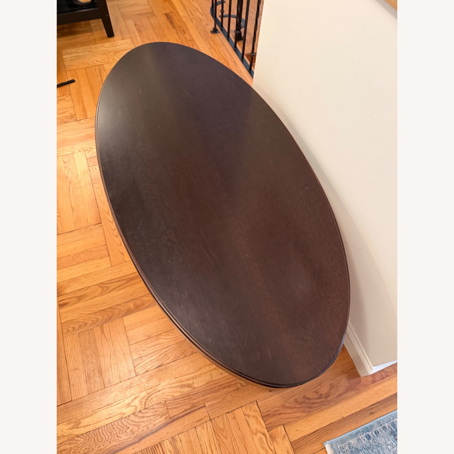 Dark Brown Wood Coffee Table - image-5