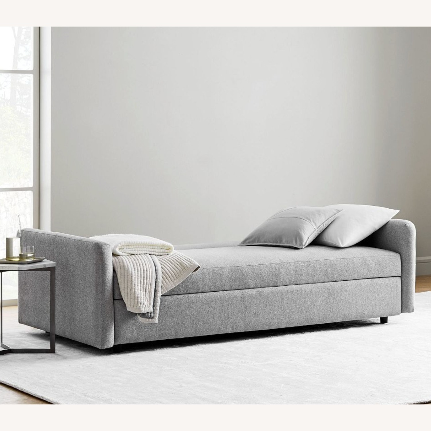 West Elm Clara Sleeper Sofa Feather Gray - image-4