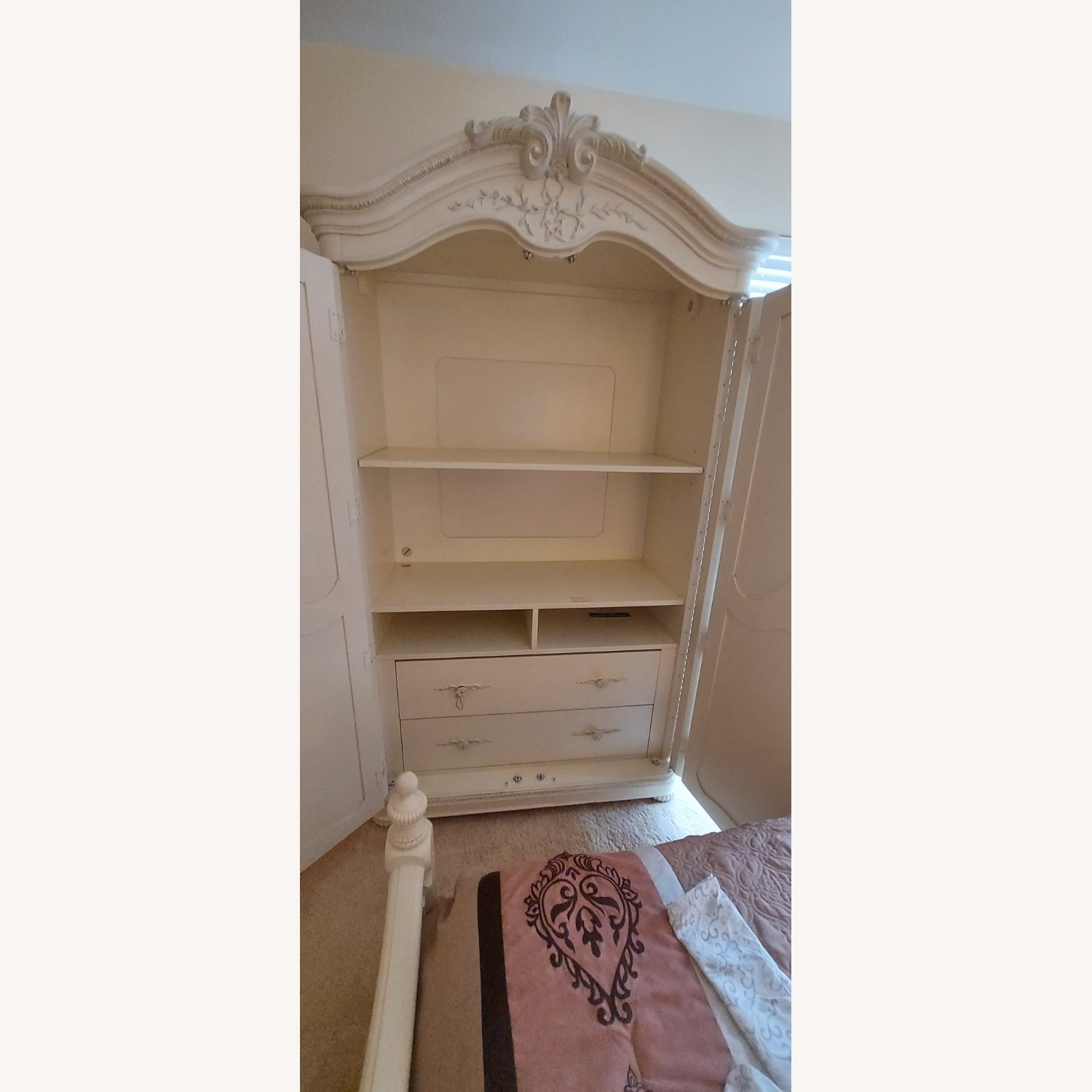 Jessica Mcclintock Lea White Wood Armoire - image-3