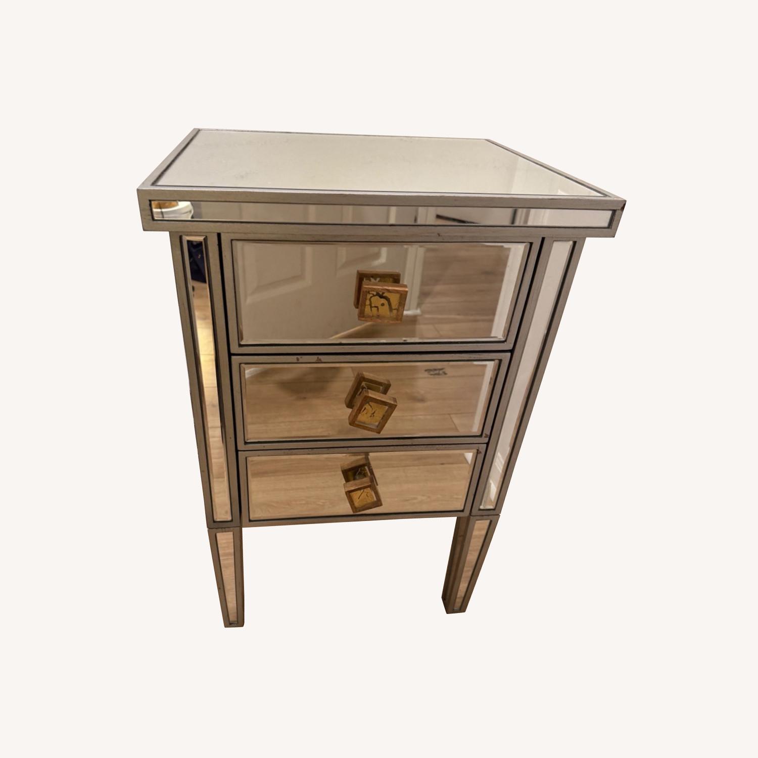 Vintage/Antique Silver Nightstand - image-0