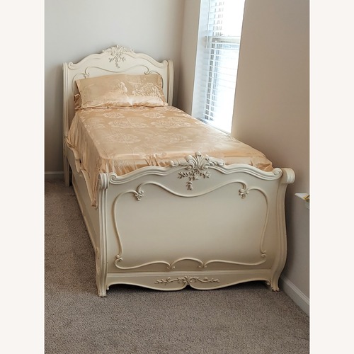 Used Jessica Mcclintock Lea White Twin Bed for sale on AptDeco
