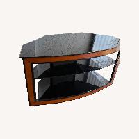 Dark Brown Glass Side Table