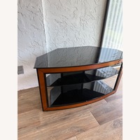 Dark Brown Glass Side Table