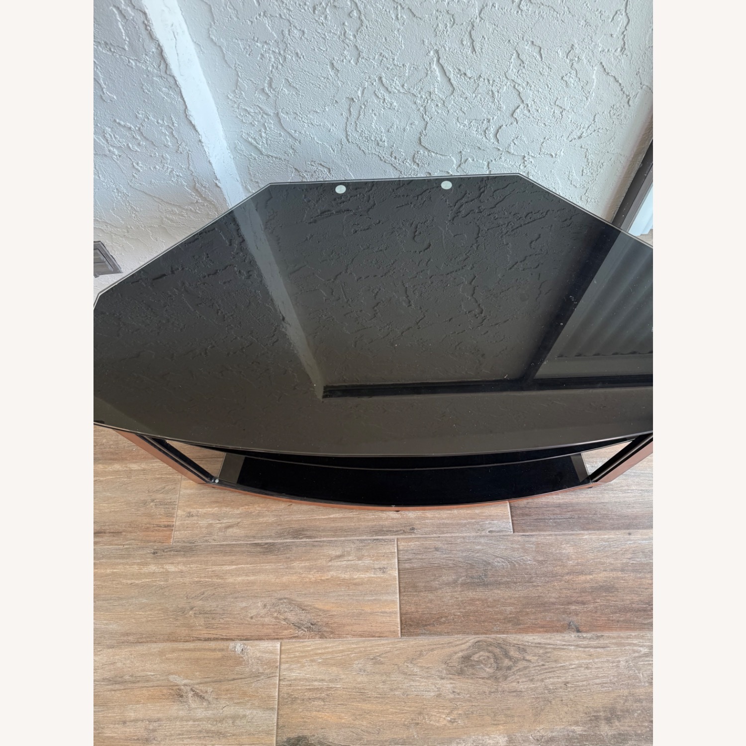 Dark Brown Glass Side Table - image-3