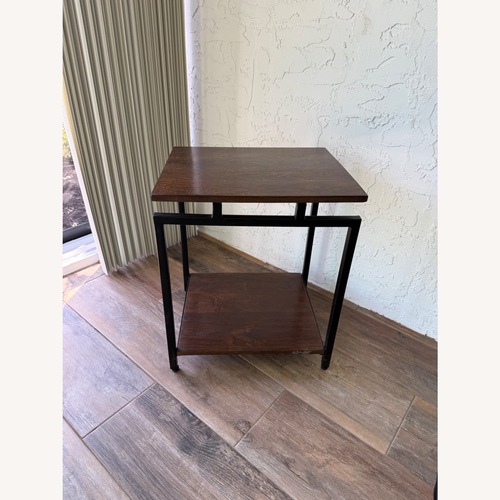 Used Dark Brown Metal Coffee Table for sale on AptDeco