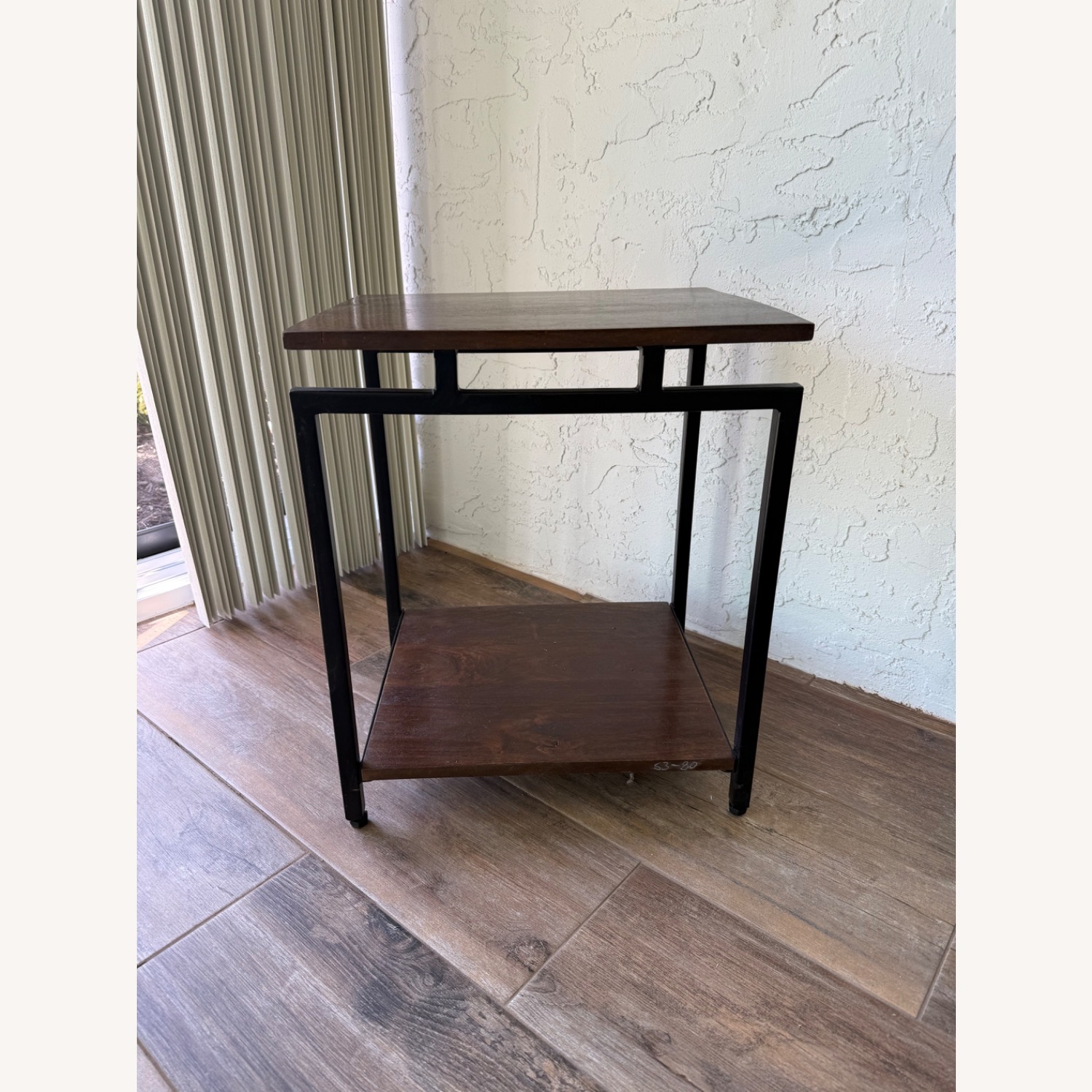Dark Brown Metal Coffee Table - image-2
