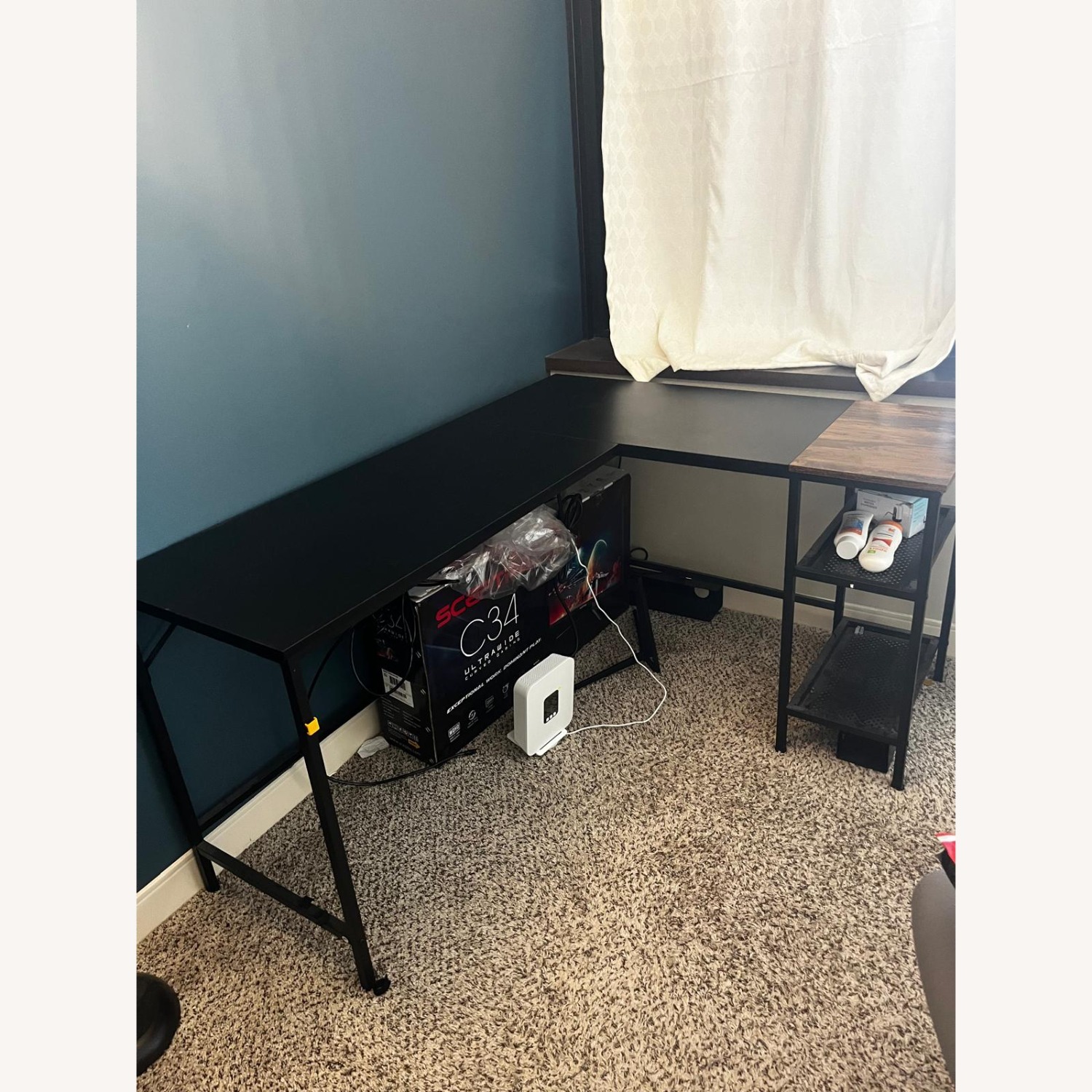 Black Wood Desk - image-1