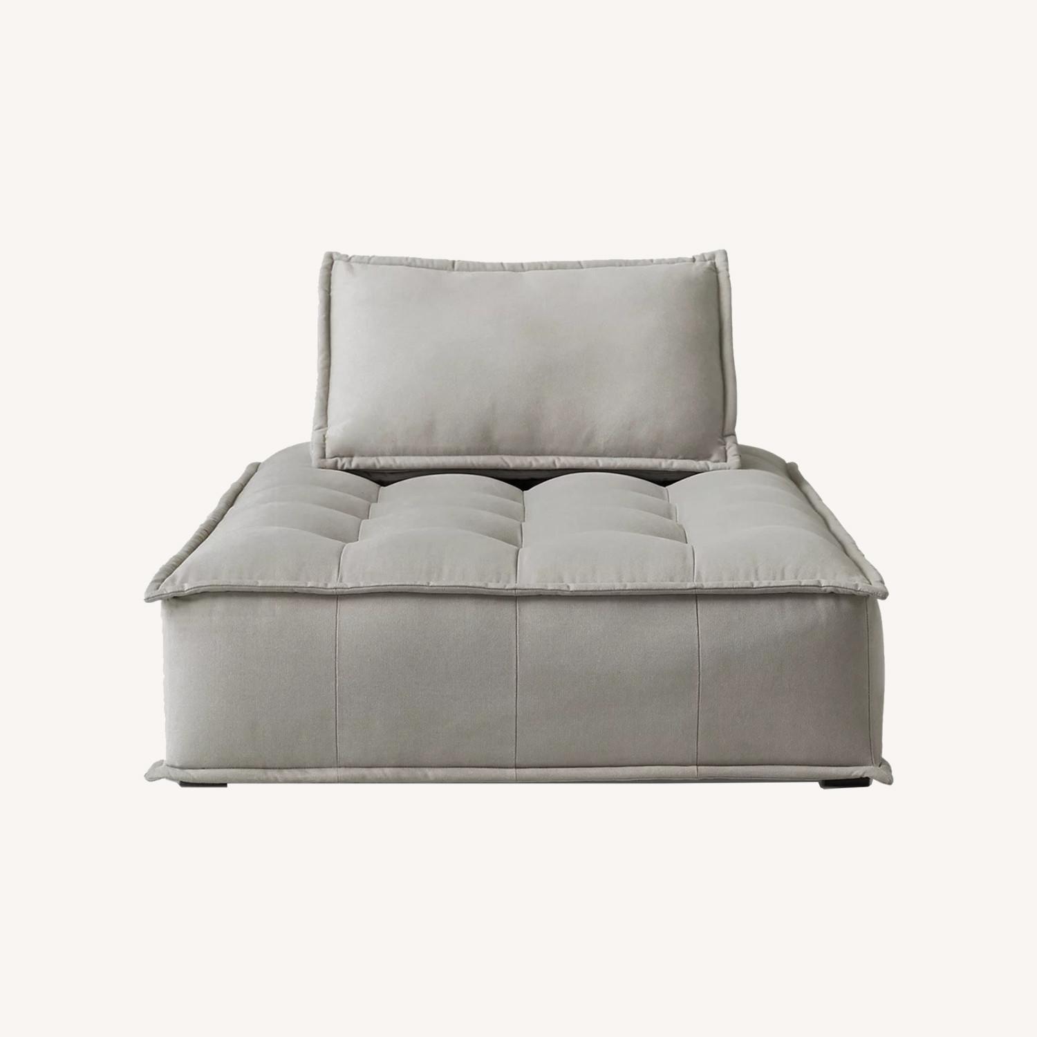 Ogden Chaise Lounge - Grey Vintage Cotton - image-0