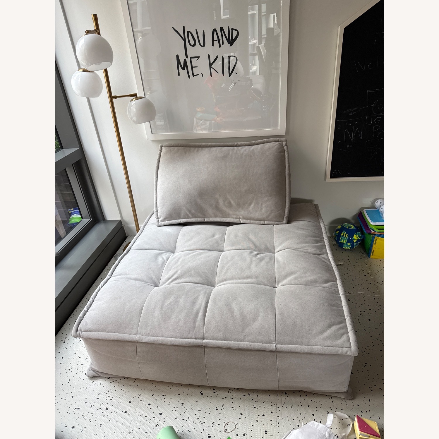 Ogden Chaise Lounge - Grey Vintage Cotton - image-2