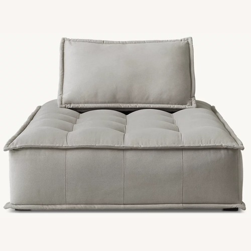 Used Ogden Chaise Lounge - Grey Vintage Cotton for sale on AptDeco