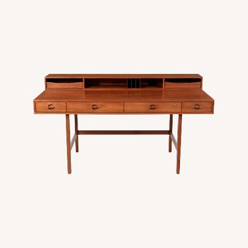 Used Vintage/Antique Orange Wood Desk for sale on AptDeco