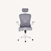 White Fabric Office Chair