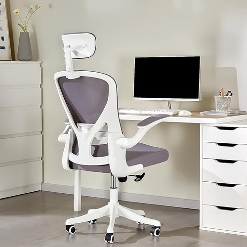 Used White Fabric Office Chair for sale on AptDeco