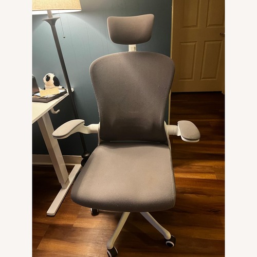 Used White Fabric Office Chair for sale on AptDeco