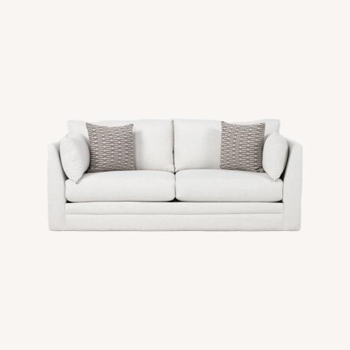 Used Austen Foam II Beige 86" Condo Sofa- Beach Linen  for sale on AptDeco