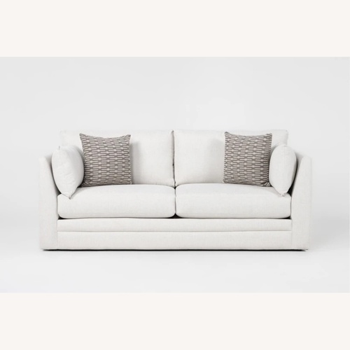 Used Austen Foam II Beige 86" Condo Sofa- Beach Linen  for sale on AptDeco