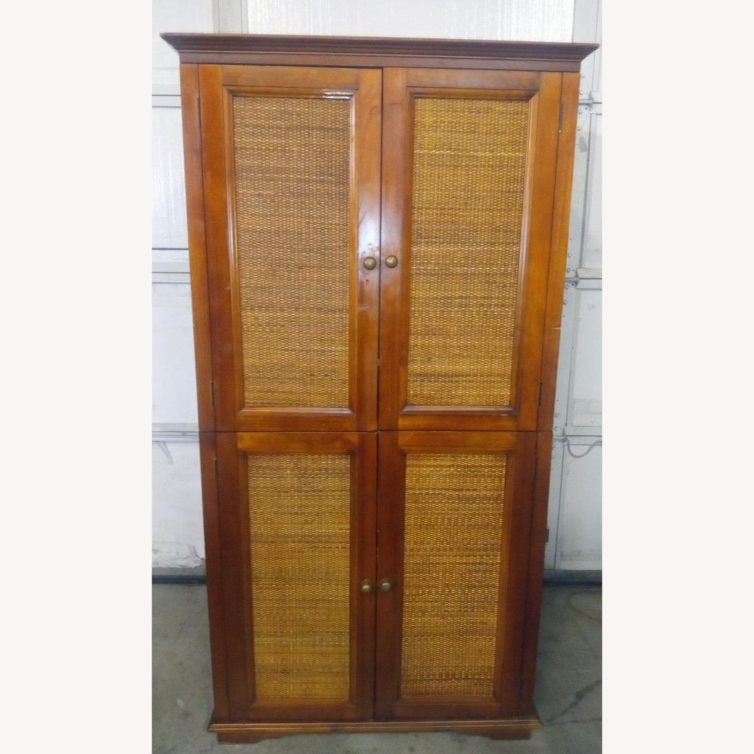 Pier 1 Imports Rattan Armoire - image-0