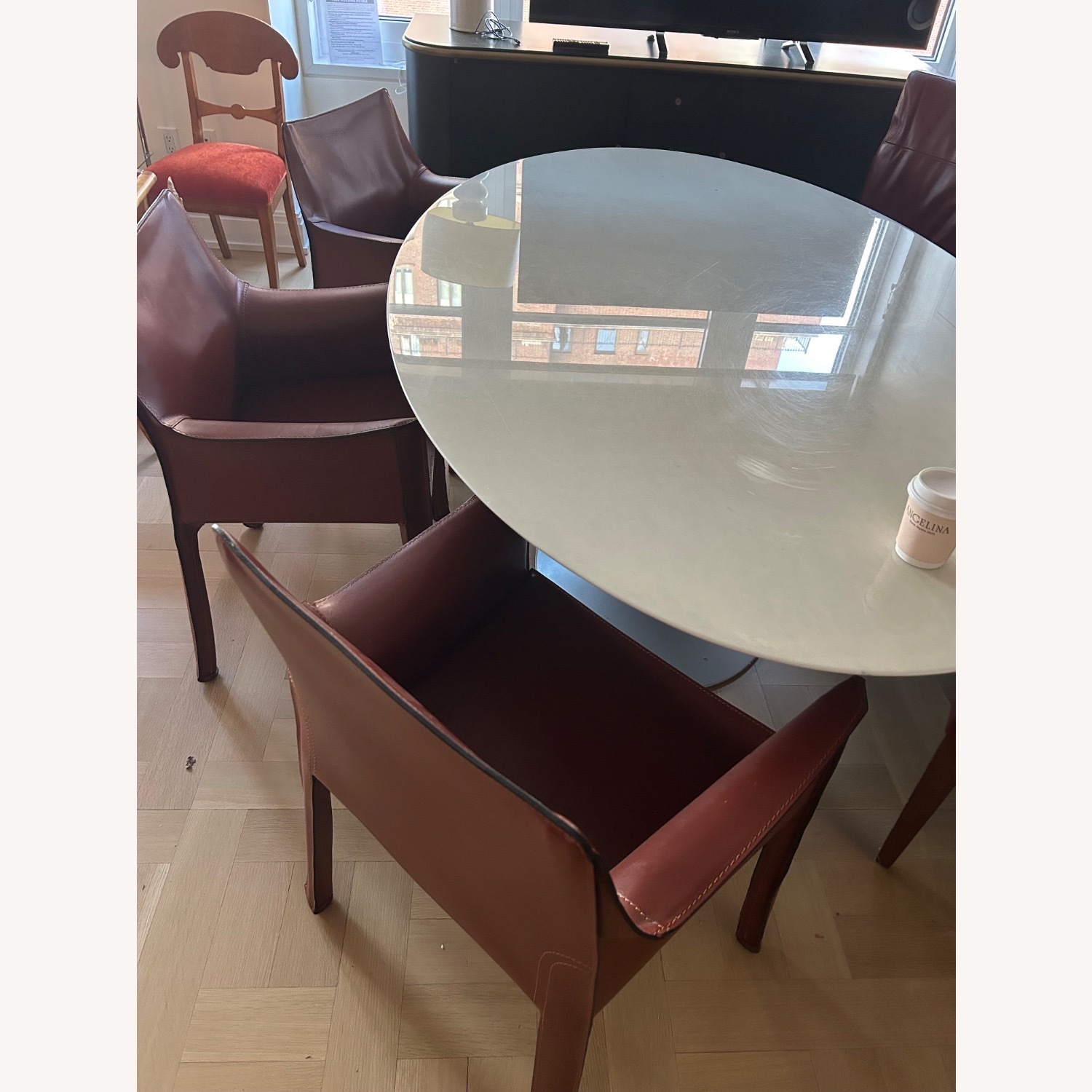 Knoll Tulip Oval Dining Table - White - image-4