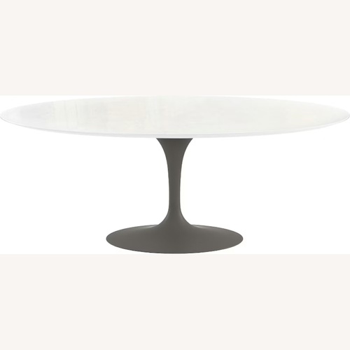 Used Knoll Tulip Oval Dining Table - White for sale on AptDeco
