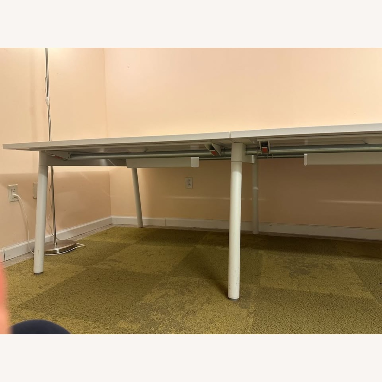 Poppin White Wood Desk - image-7