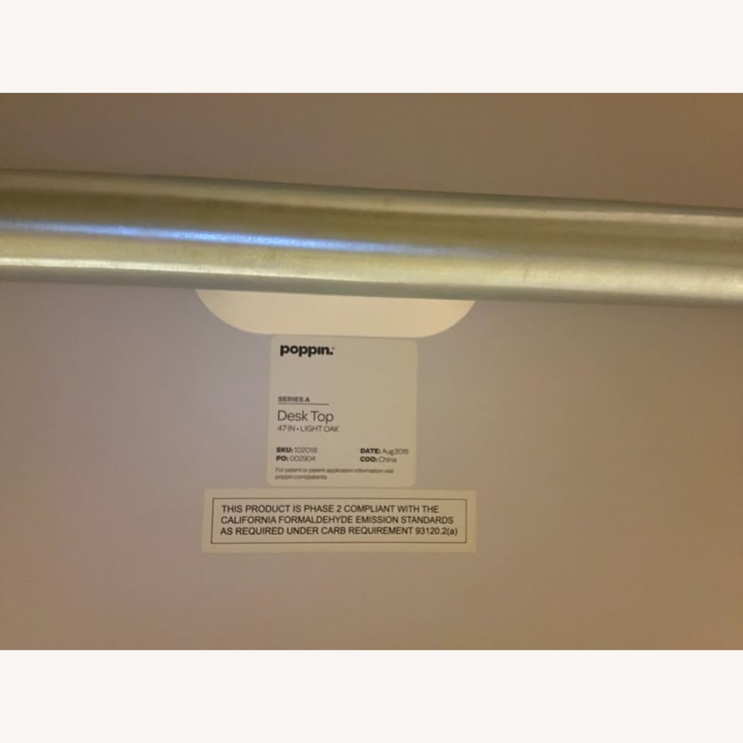 Poppin White Wood Desk - image-8